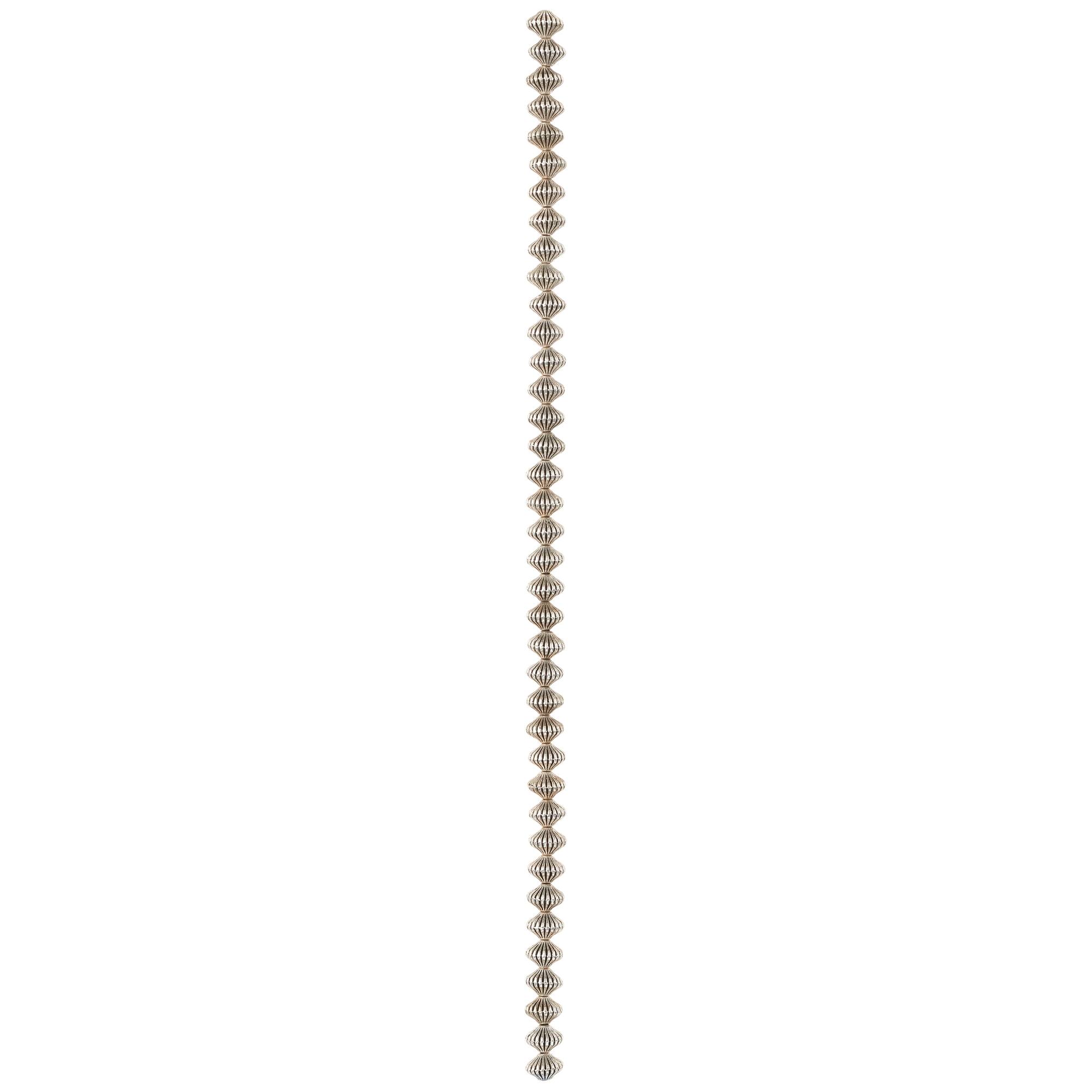 Silver Metallic Carved Bicone Beads, 8mm by Bead Landing™